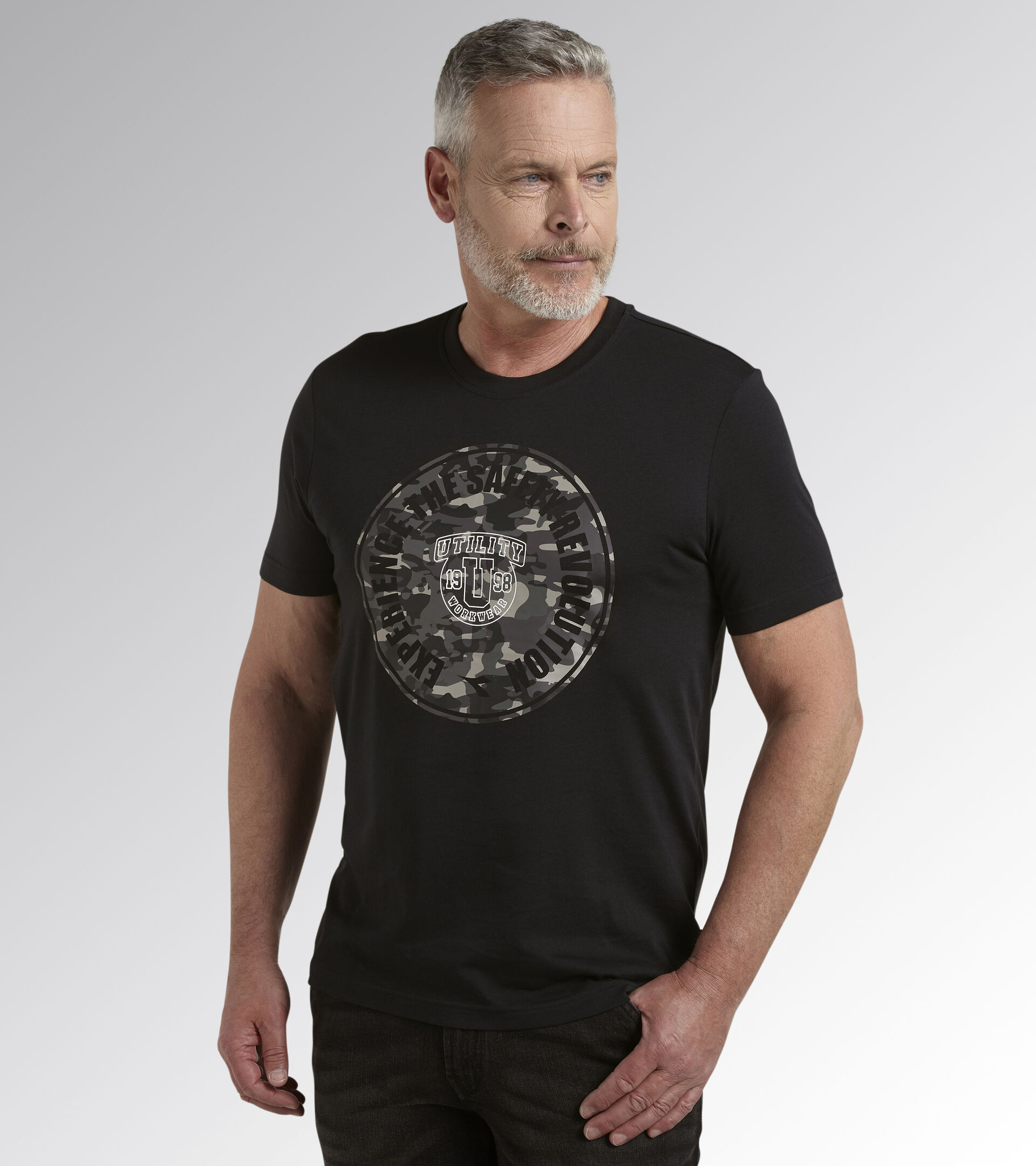 T-SHIRT GRAPHIC ORGANIC, BLACK, hi-res