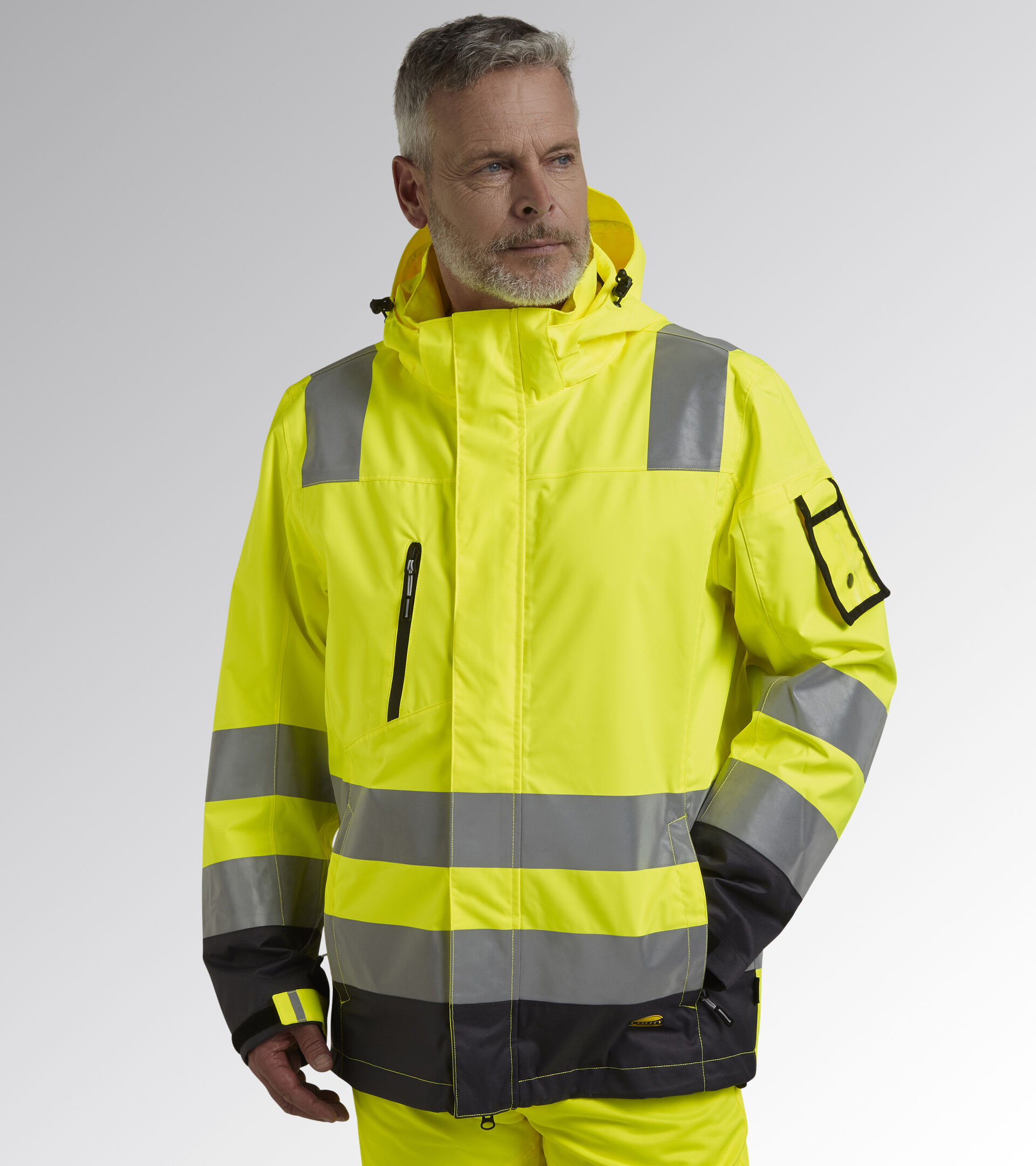 HV JACKET ISO 20471 EXTERNAL SHELL, FLUORESCENT YELLOW ISO20471, hi-res