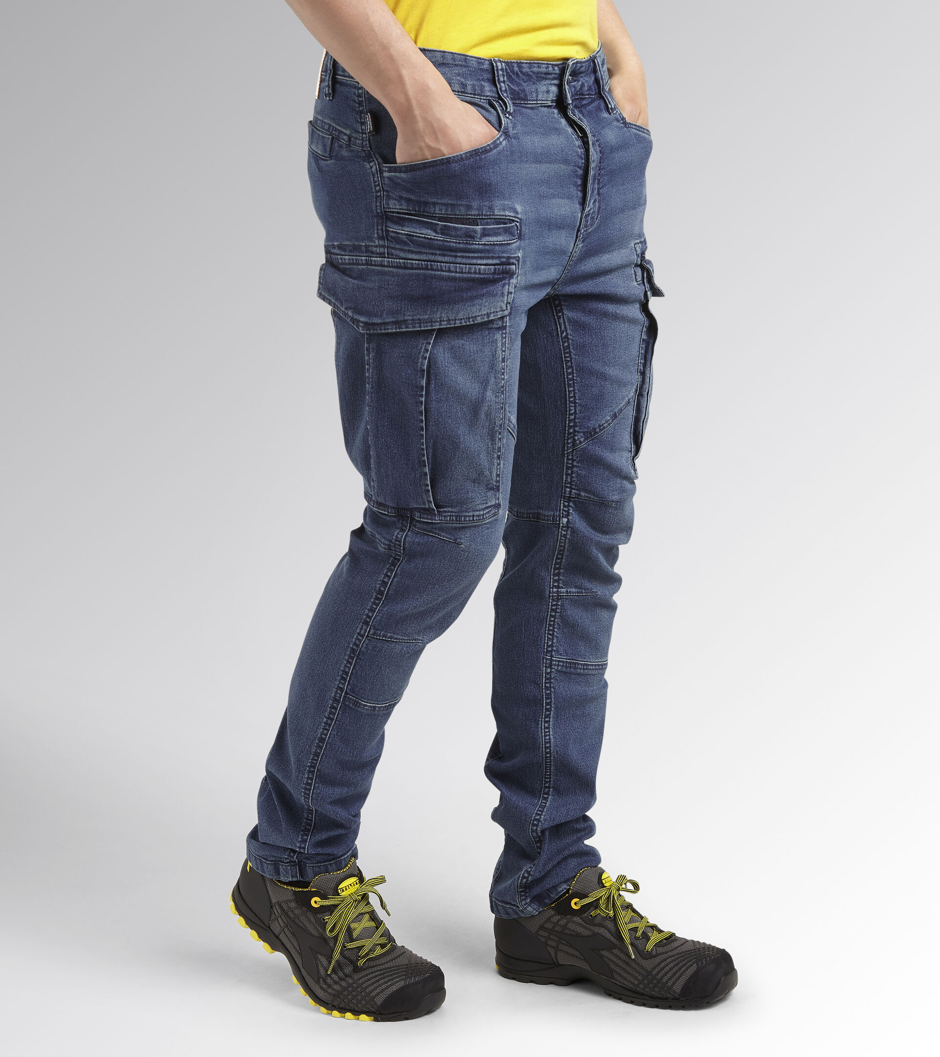 Arbeitsjeans PANT STONE CARGO LIGHT MAJOLIKA BLAU/ECHT KRICKENTE - Utility