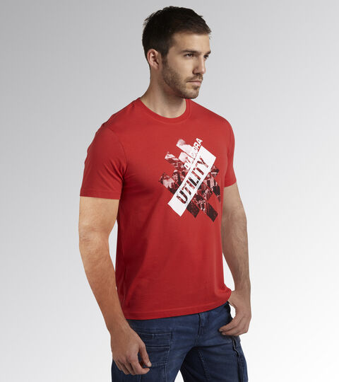 T-SHIRT GRAPHIC ORGANIC, ROJO AUTENTICO Camiseta de trabajo T-SHIRT GRAPHIC ORGANIC ROJO AUTENTICO - Utility