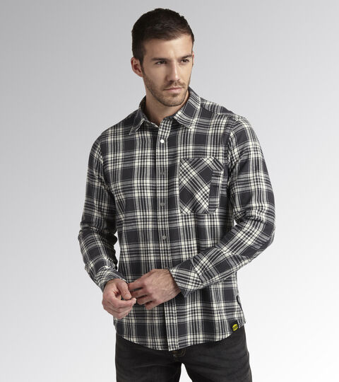 SHIRT CHECK, BLACK/OFF WHITE Work and safety shirt SHIRT CHECK BLACK/OFF WHITE - Utility