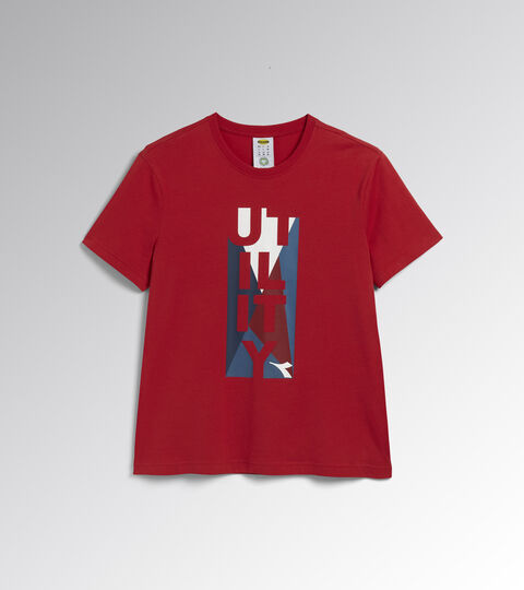 Work T-shirt T-SHIRT GRAPHIC ORGANIC TRUE RED/BARBADOS CHERRY - Utility