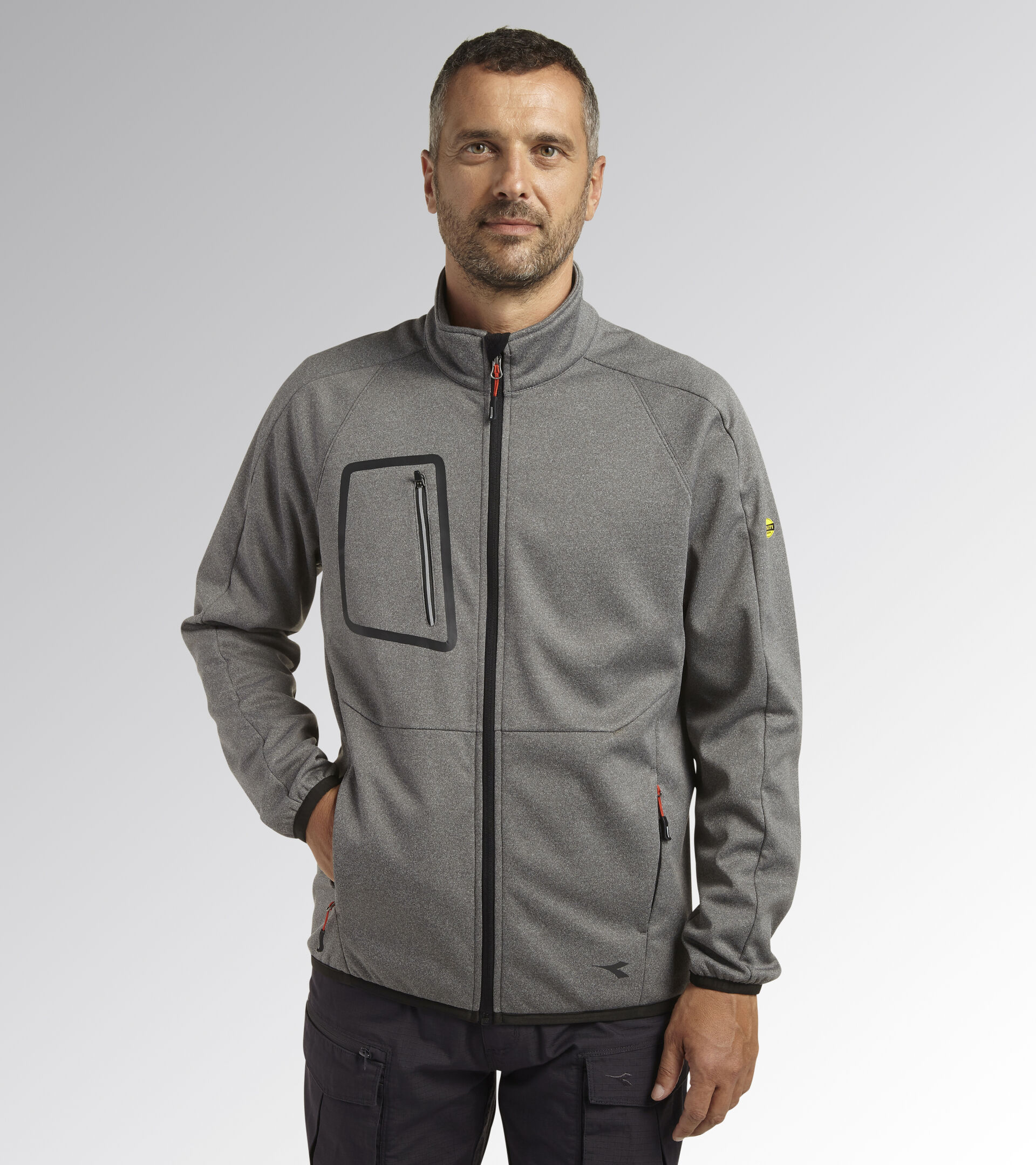 BONDED JACKET CROSS, STEEL GRAY MELANGE, hi-res
