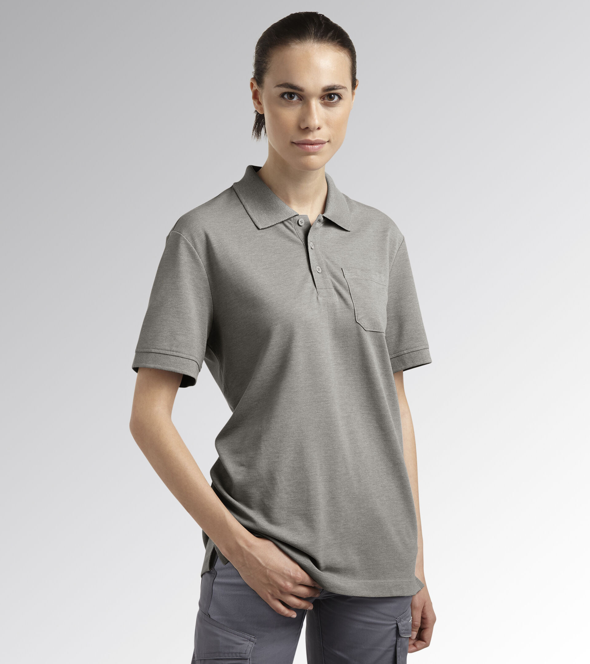 POLO MC INDUSTRY, LIGHT MIDDLE GREY MELANGE, hi-res