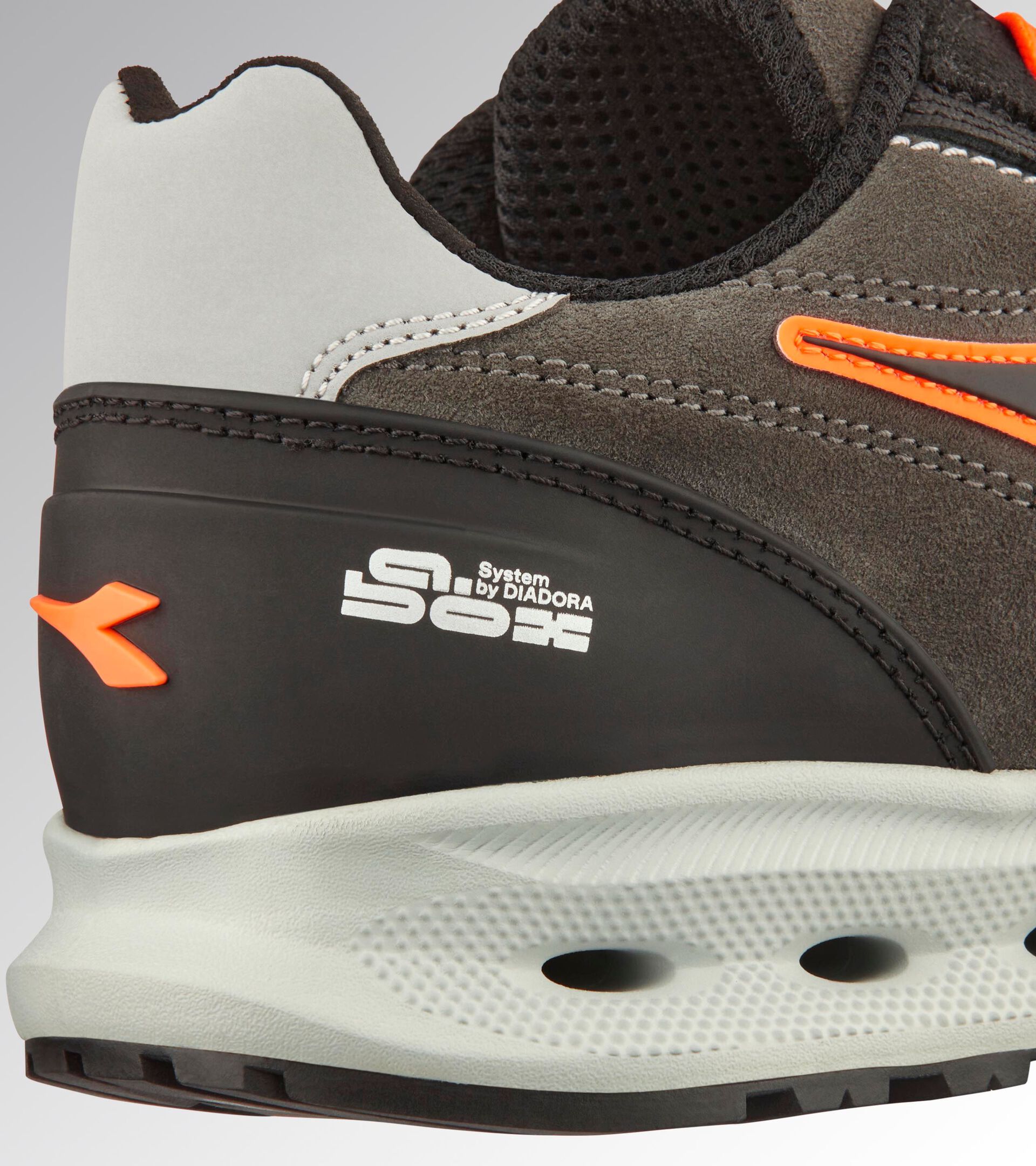 Low-top S3S safety shoes GLOVE A.BOX LOW PRO S3S ASPHALT/ORANGE FLUO - Utility