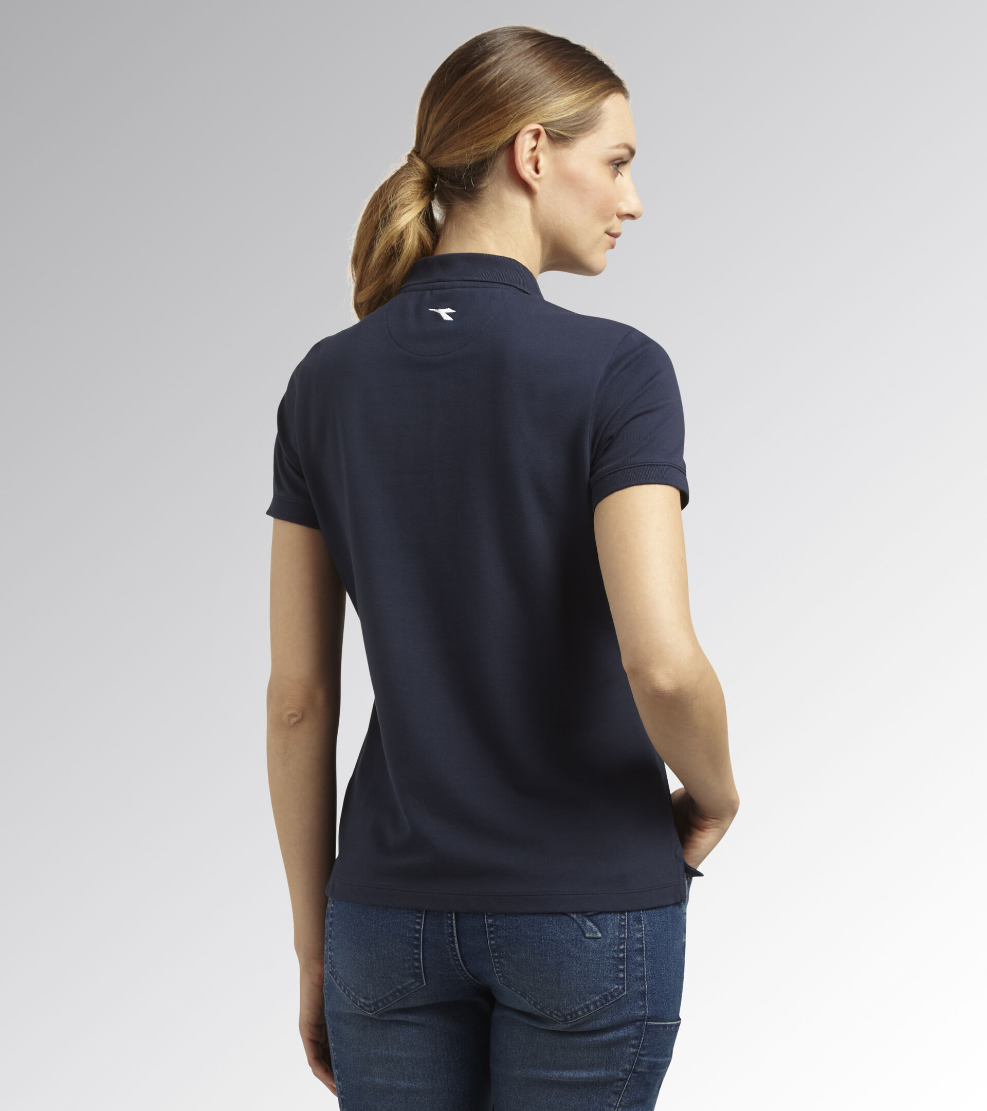 Short-sleeved work polo shirt - Women POLO MC ATHENA CLASSIC NAVY - Utility