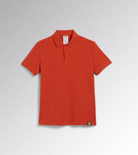 Short-sleeved work polo shirt POLO MC ATLAR ORGANIC RED MEDLAR - Utility