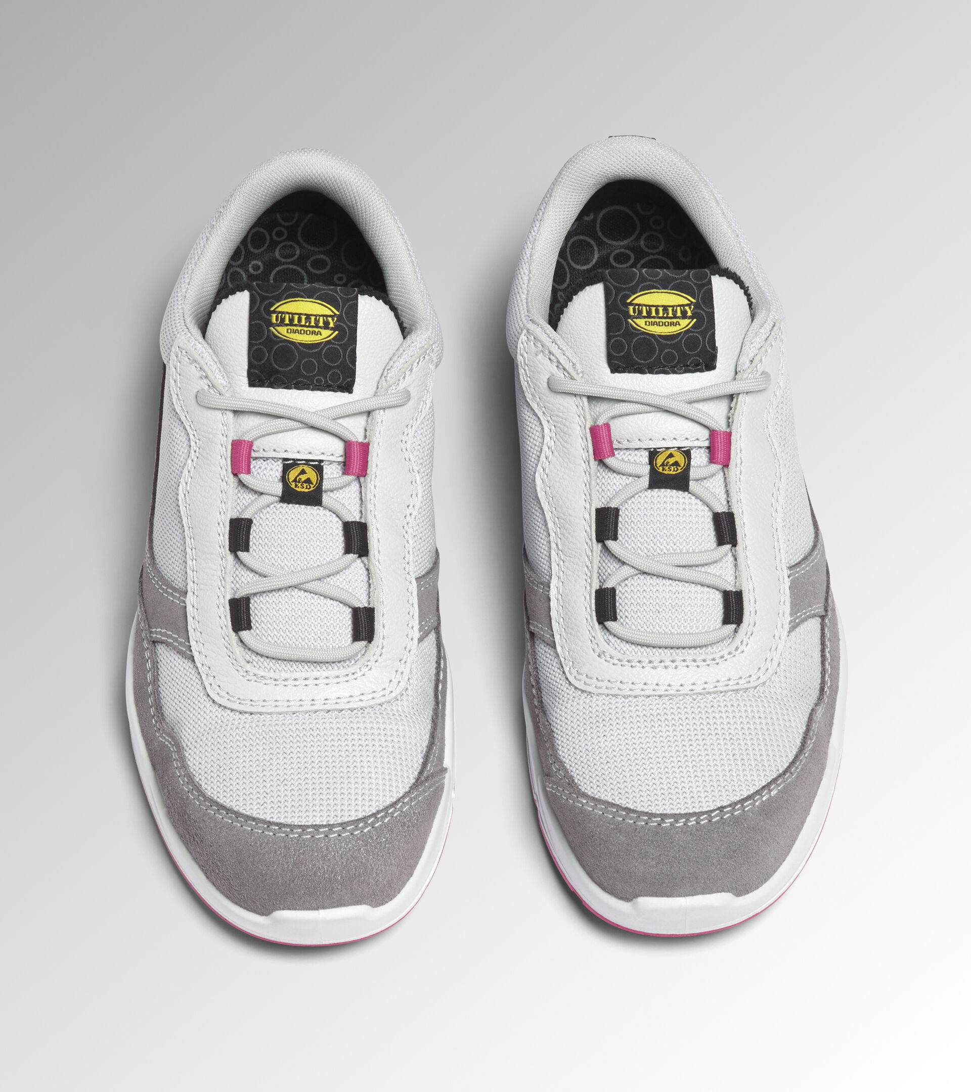 Low safety shoe - Women ATHENA TEXT LOW S1PL FO SR ESD GRAY VIOLET/RASPBERRY - Utility