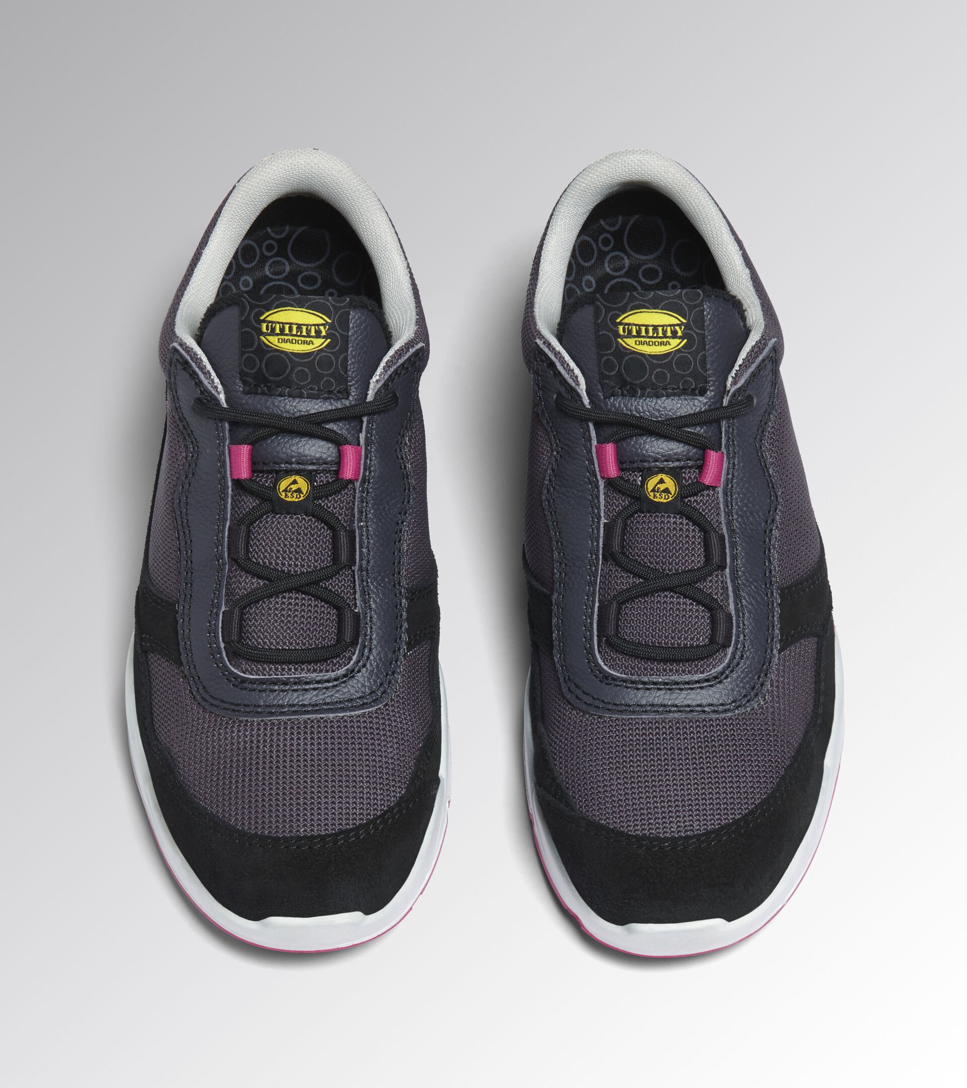 Chaussure de securit&eacute; basses - Femme ATHENA TEXT LOW S1PL FO SR ESD FER NEUF/ROUGE FRAMBOISE - Utility