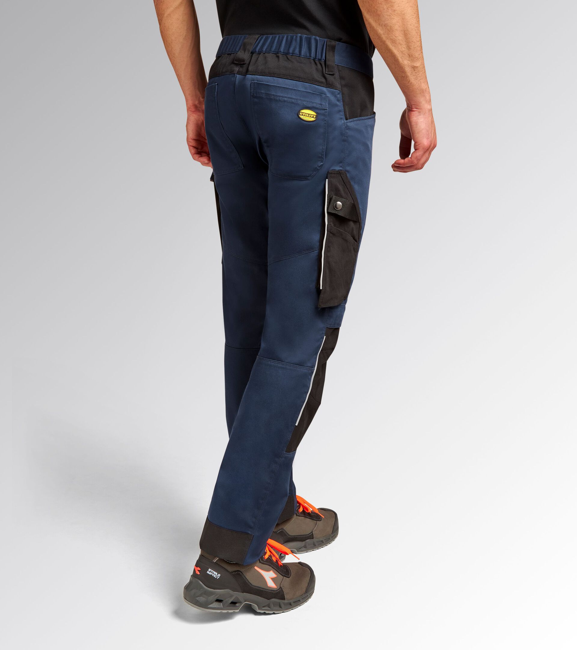 Work trousers PANT HYBRID POLY PERFORMANCE BLACK/BLUE DENIM - Utility