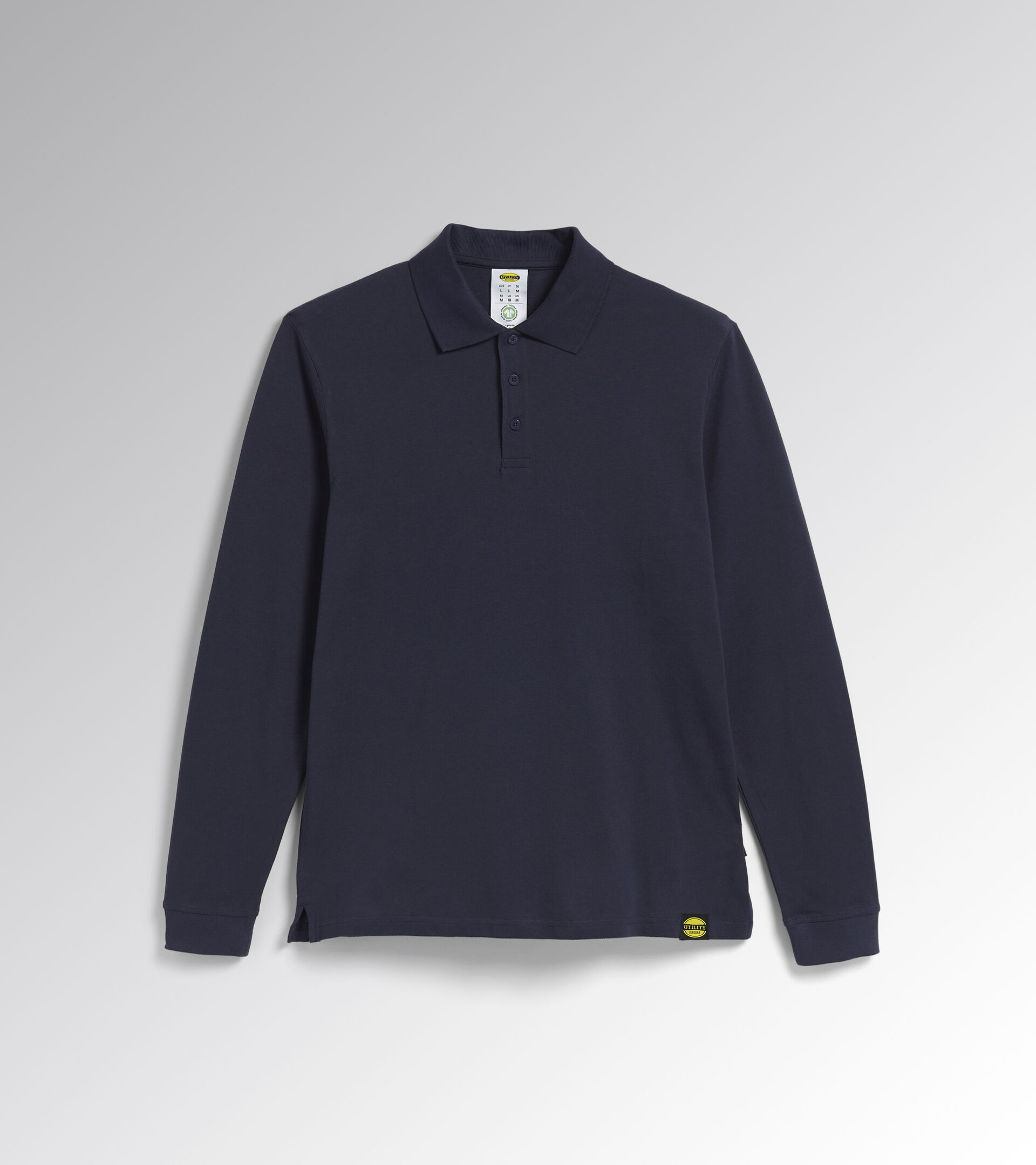 Long-sleeved work polo shirt POLO ML ATLANTIS ORGANIC CLASSIC NAVY - Utility