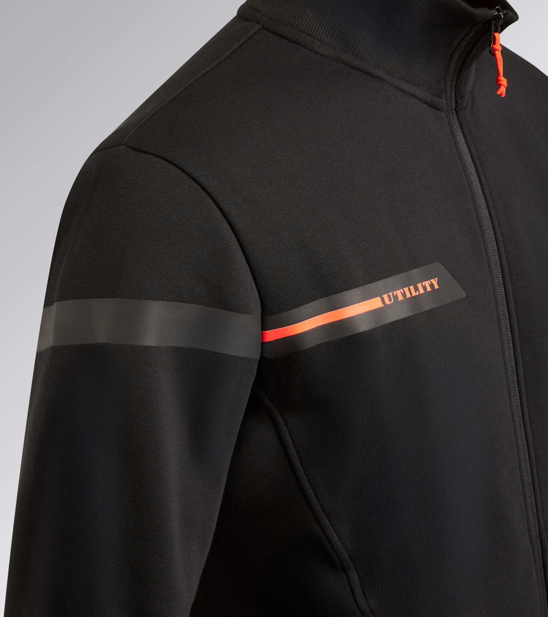 Brushed full-zip sweatshirt SWEATSHIRT STRETCH 2.0 BLACK - Utility