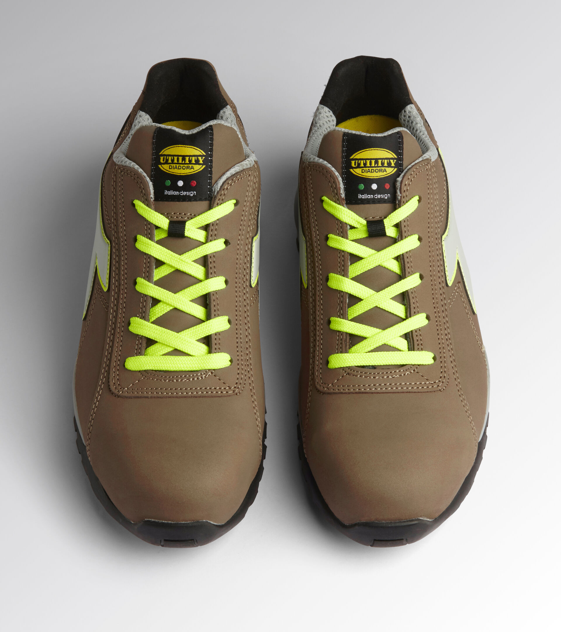 GLOVE MDS LOW S3 HRO SRC, BROWN TOBACCO/YELLOW FLUO, hi-res