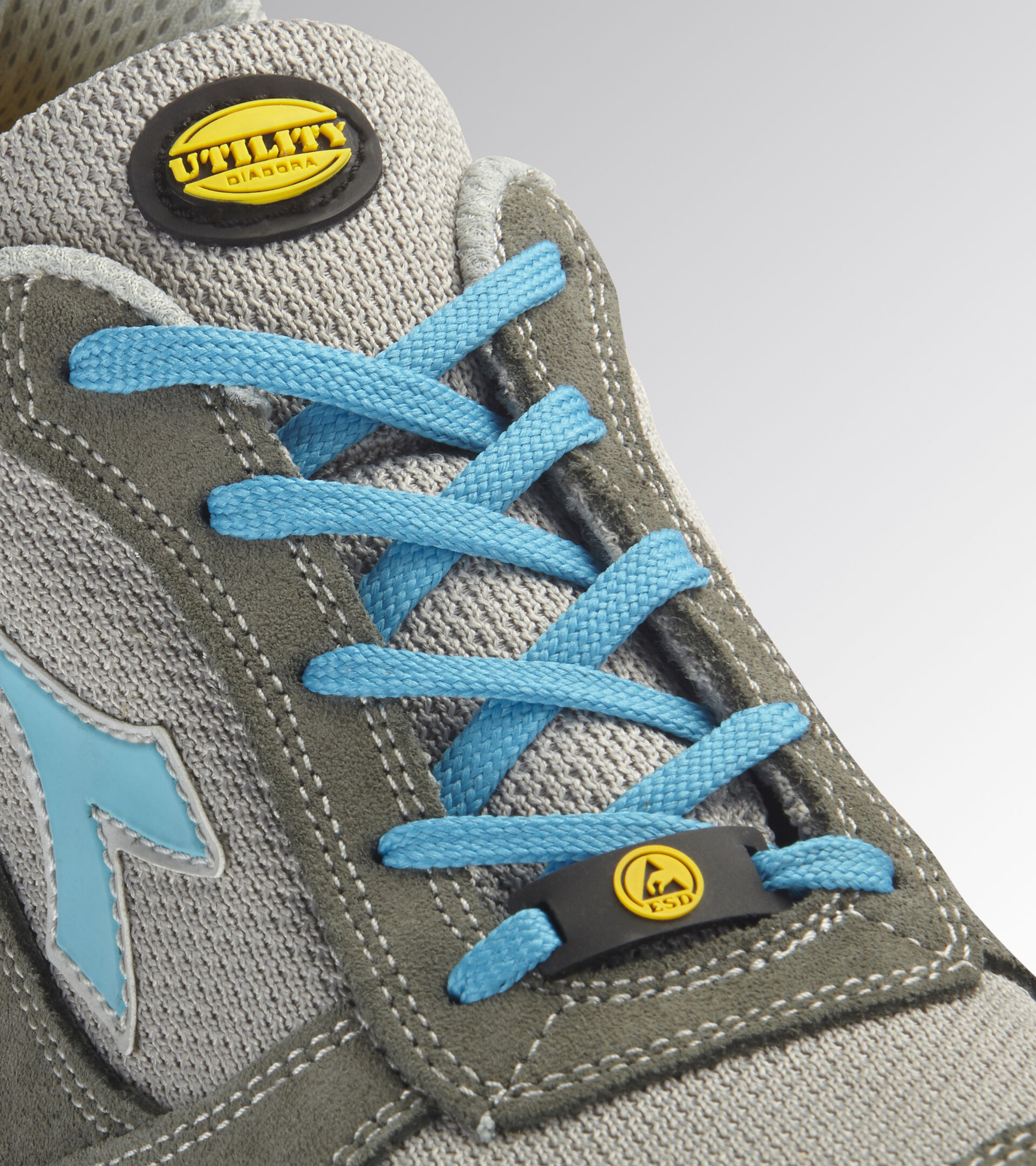 Scarpa antinfortunistica bassa RUN TEXT LOW S1P SRC ESD GRIGIO CASTELLO/AZZURRO SCUBA - Utility