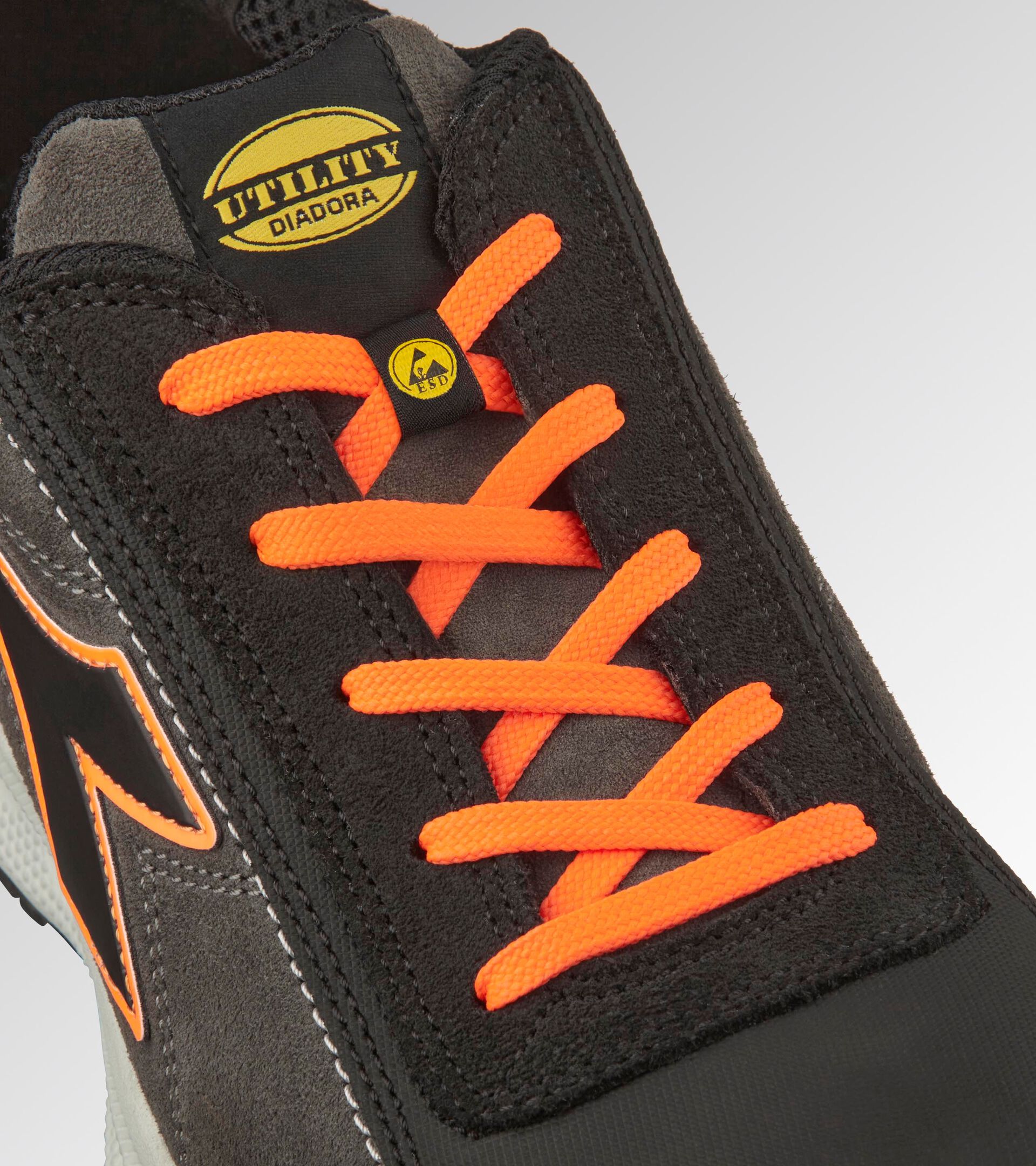 Low-top S3S safety shoes GLOVE A.BOX LOW PRO S3S ASPHALT/ORANGE FLUO - Utility