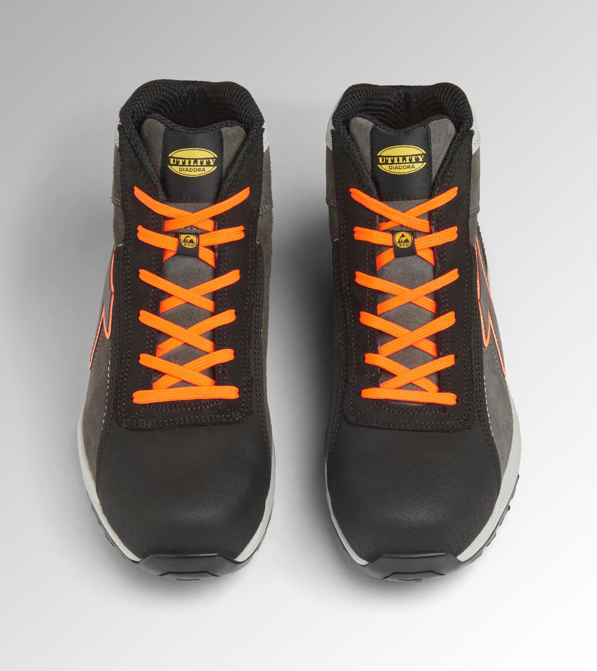 Mid-top S3S safety shoes GLOVE A.BOX MID PRO S3S ASPHALT/ORANGE FLUO - Utility